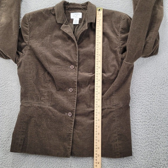 Ann Taylor Loft Stretch Jacket Womens 8 Brown‎ Buttons Long Sleeve - Picture 12 of 14